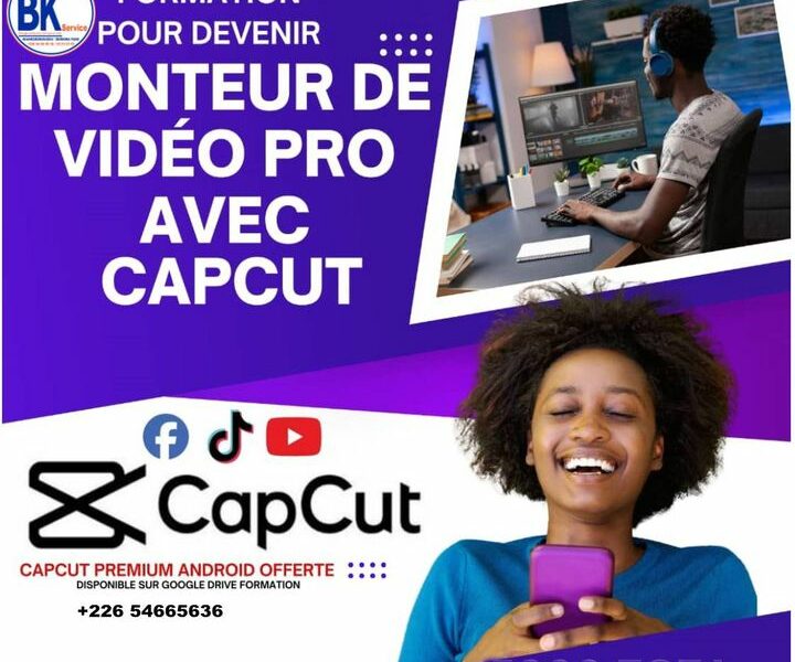 Formation pour devenir monteur de Vidéo Pro avec Capcut